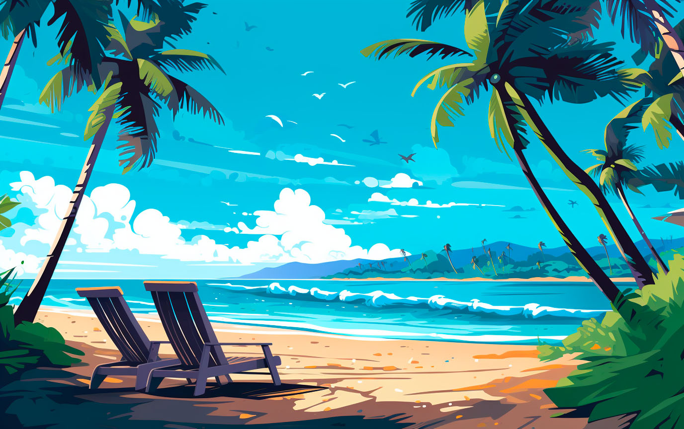 Pristine white sand and turquoise waters of a Caribbean beach.